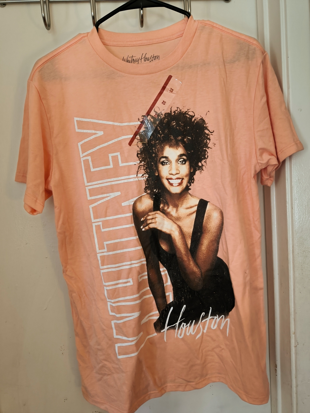 Whitney Houston Graphic Tee - Xs Peach